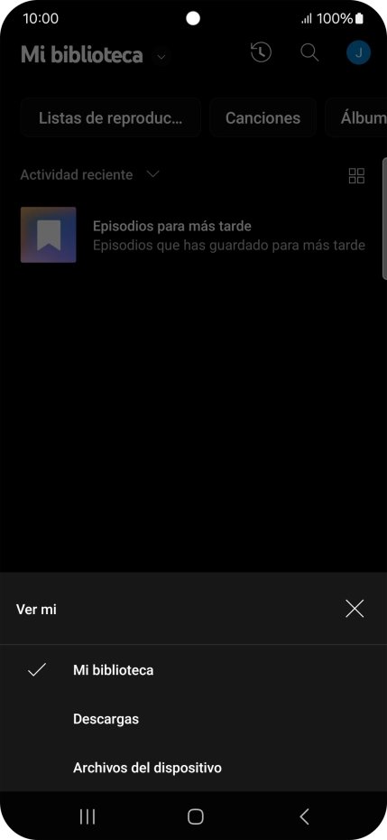 Pulsa una categoría y desplázate al archivo de música deseado.