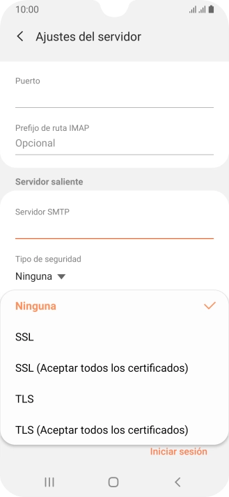Pulsa Ninguna para desactivar la función.