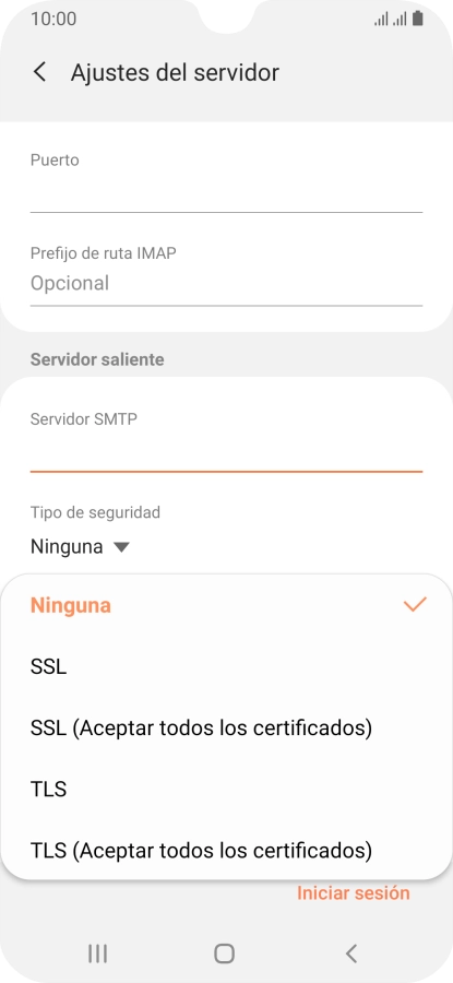 Pulsa Ninguna para desactivar la función.