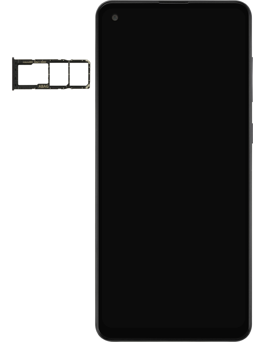 Gira la tarjeta SIM de modo que la esquina biselada de la tarjeta coincida con la esquina biselada de su contenedor. A continuación insértala en el contenedor.