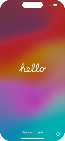 Desliza el dedo hacia arriba desde la parte inferior de la pantalla.
