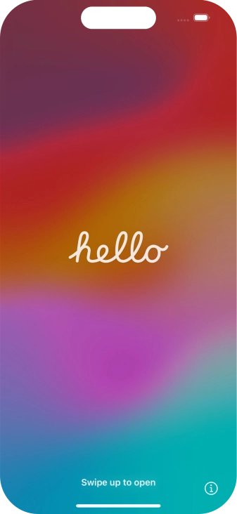 Desliza el dedo hacia arriba desde la parte inferior de la pantalla.