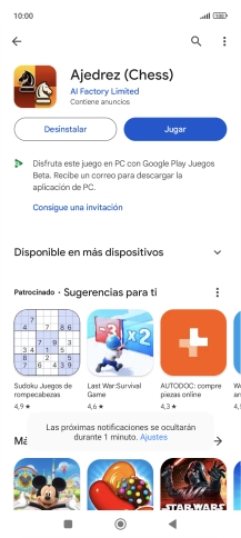 Pulsa la tecla de inicio para terminar y regresar a la pantalla de inicio.
