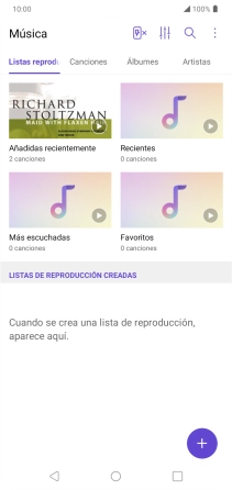 Pulsa una categoría y desplázate al archivo de música deseado.