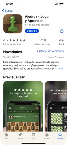 Pulsa OBTENER y sigue las indicaciones de la pantalla para instalar la app.