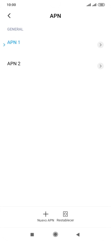 Pulsa la conexión de datos deseada para activarla.