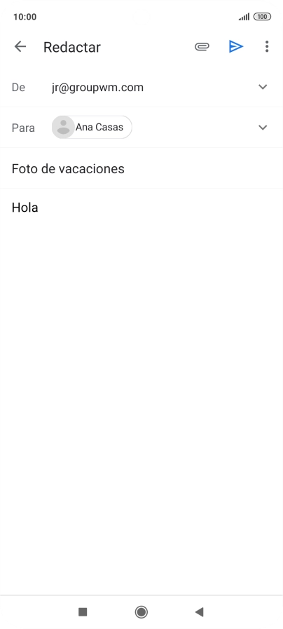 Pulsa el icono de anexos.