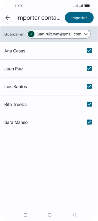 Pulsa la lista desplegable junto a 