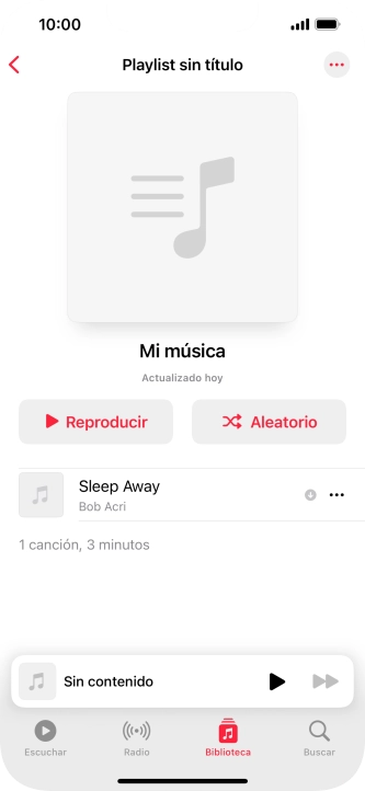 Desplázate a la categoría o a la lista de reproducción deseada y pulsa el archivo de música deseado.