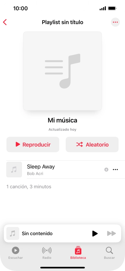 Desplázate a la categoría o a la lista de reproducción deseada y pulsa el archivo de música deseado.