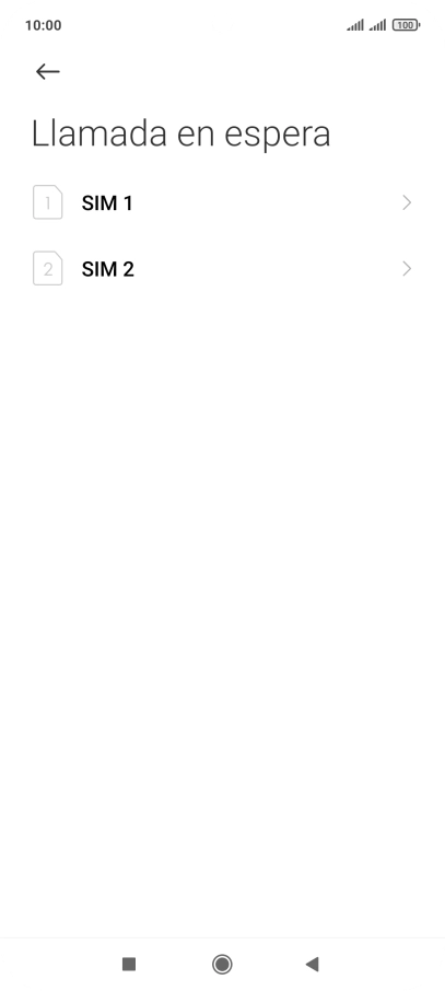 Pulsa la tarjeta SIM deseada.