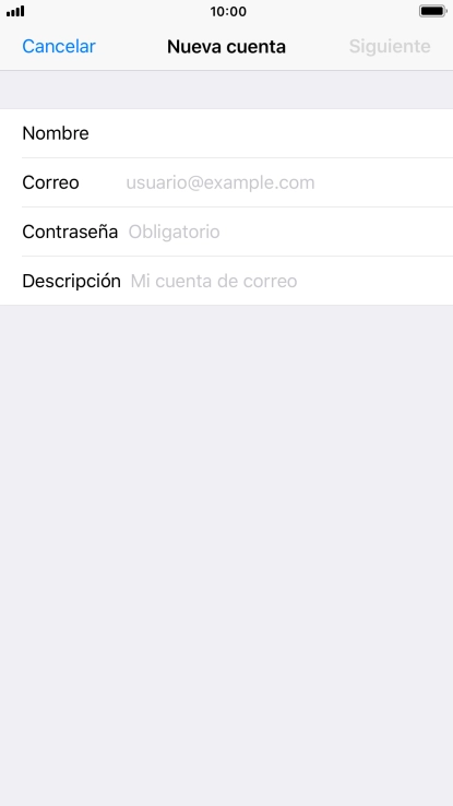 Pulsa Correo e introduce tu dirección de correo electrónico.