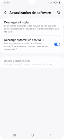 Pulsa Descargar e instalar. Si hay una versión de software nueva disponible, aparecerá ahora en la pantalla. Sigue las indicaciones de la pantalla para actualizar el software del teléfono.