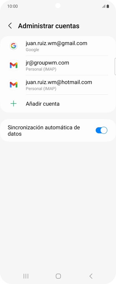 Pulsa el indicador junto a 