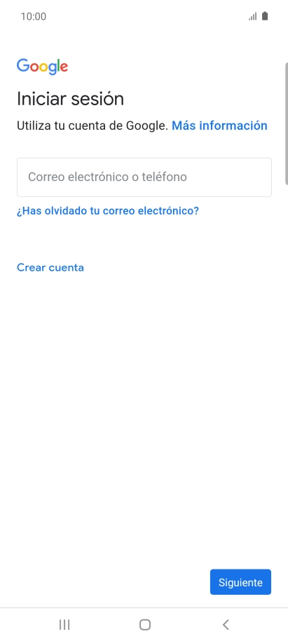 Si no tienes una cuenta de Google, pulsa Crear cuenta y sigue las indicaciones de la pantalla para ver cómo crear una cuenta nueva.