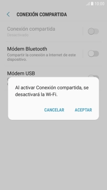 Si la función de wifi está activada, pulsa ACEPTAR.