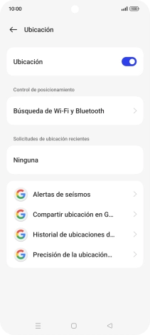 Pulsa Precisión de la ubicación...