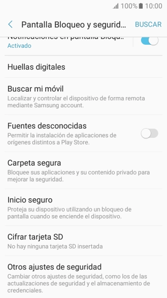 Pulsa Otros ajustes de seguridad.