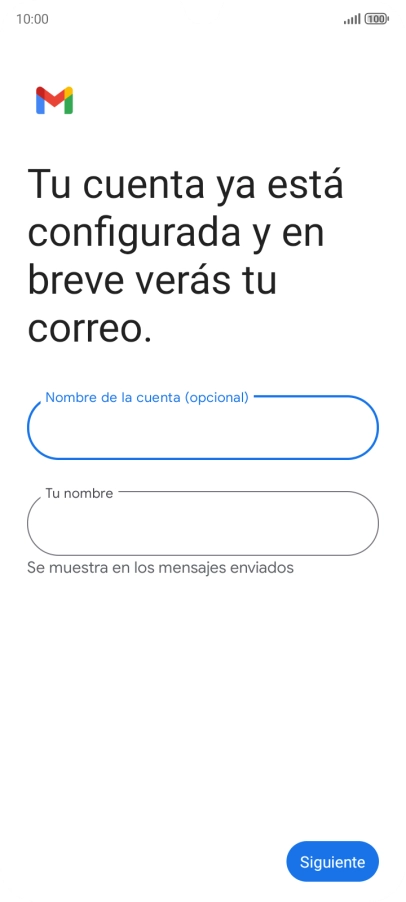 Pulsa Tu nombre e introduce el nombre del remitente.