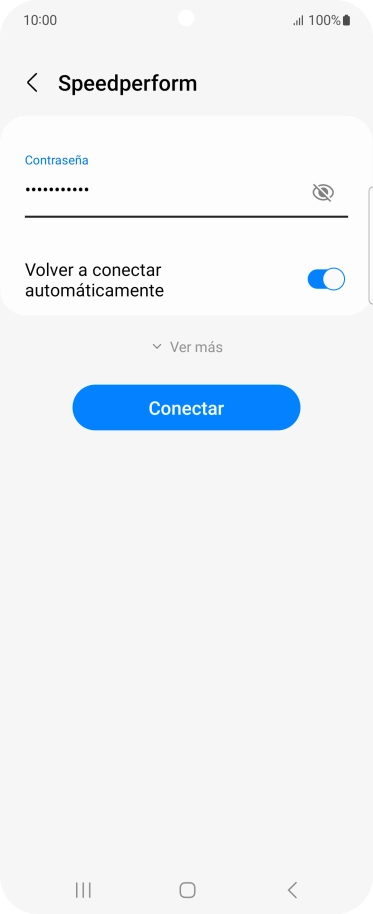 Introduce la contraseña de la red wifi y pulsa Conectar.