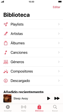 Pulsa la tecla de inicio para terminar y regresar a la pantalla de inicio.