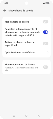 Pulsa el indicador junto al ajuste deseado para activar la función.