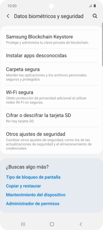 Pulsa Otros ajustes de seguridad.