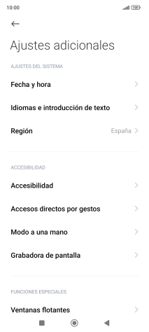 Pulsa Fecha y hora.