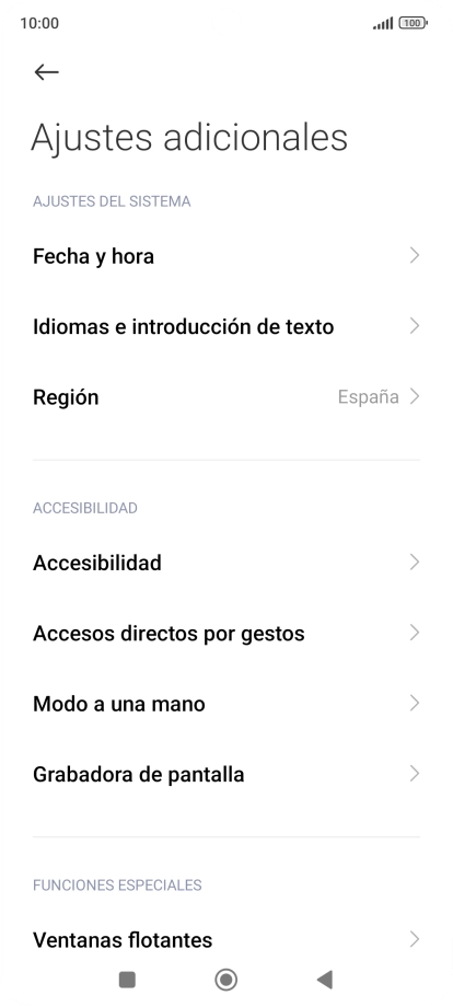 Pulsa Fecha y hora.