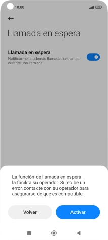 Si activas la función, pulsa Activar.