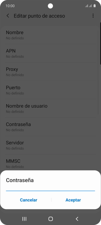 Introduce wap125 y pulsa Aceptar.