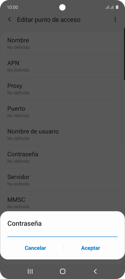 Introduce wap125 y pulsa Aceptar.