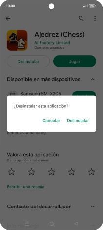 Pulsa Desinstalar.
