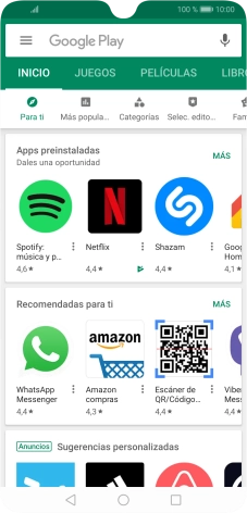 Desliza el dedo hacia la derecha desde la parte izquierda de la pantalla.