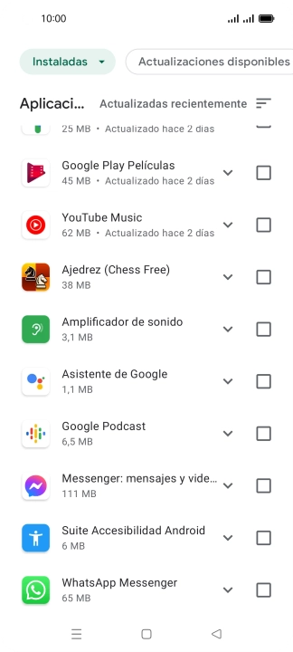 Pulsa la app deseada.