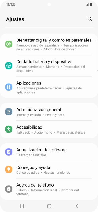 Pulsa Actualización de software.