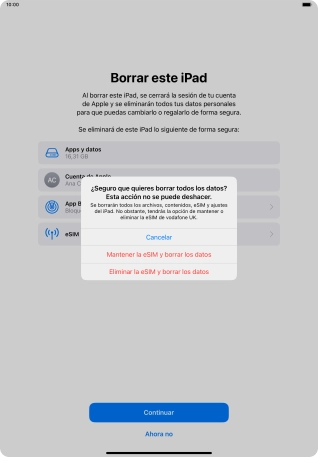 Pulsa el ajuste deseado.