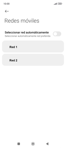 Pulsa la red deseada.