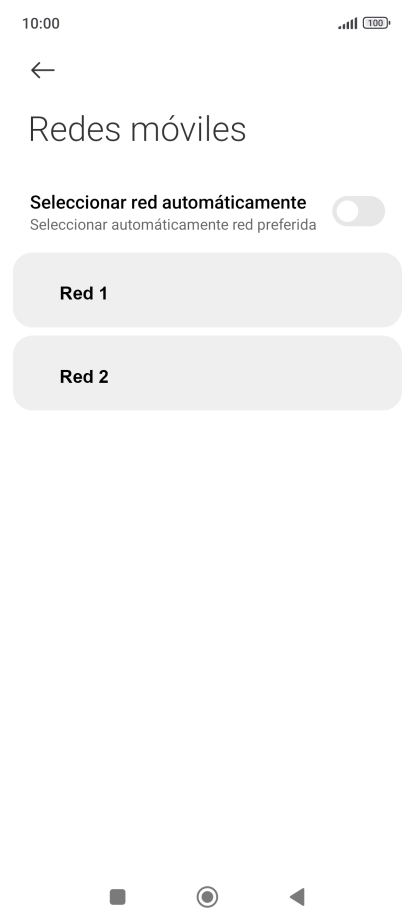 Pulsa la red deseada.