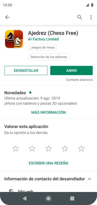 Pulsa DESINSTALAR.