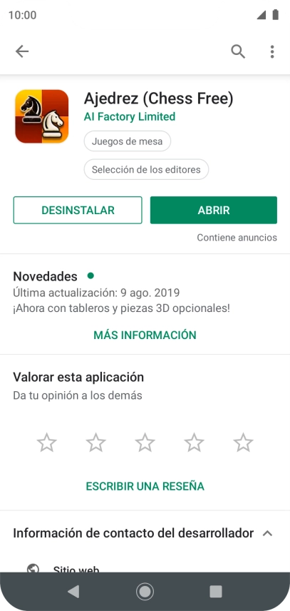 Pulsa DESINSTALAR.