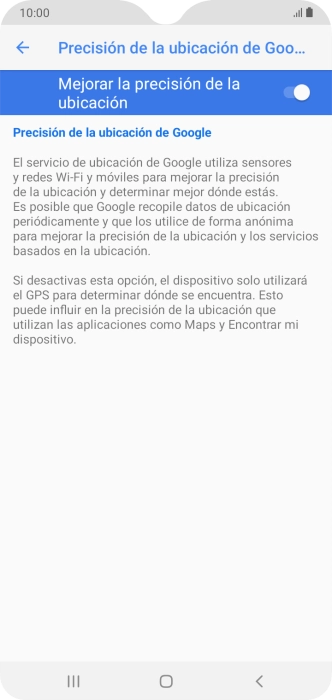 Pulsa el indicador junto a 