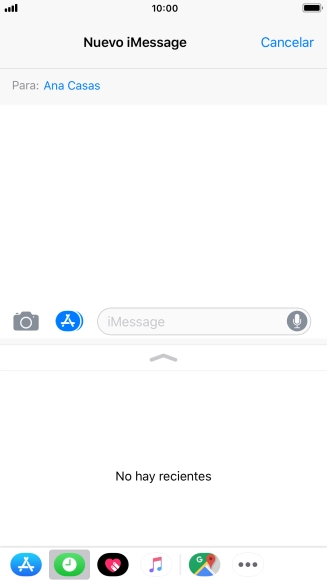 También puedes enviar fotografías, vídeos, mensajes de sonido y diferentes efectos en el iMessage. Sigue las indicaciones de la pantalla para enviar tu iMessage con el contenido deseado.