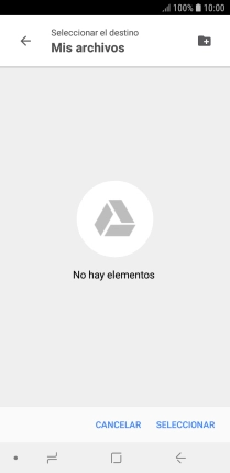 Si deseas crear una nueva carpeta, pulsa el icono de nueva carpeta y sigue las indicaciones de la pantalla para crearla.
