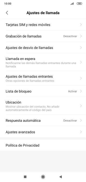 Pulsa Ajustes de desvío de llamadas.