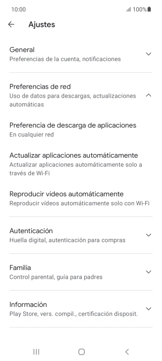 Pulsa Actualizar aplicaciones automáticamente.