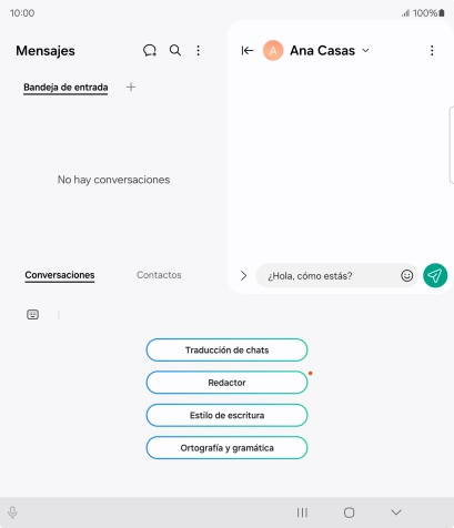 Pulsa Estilo de escritura.