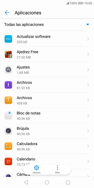 Pulsa la app deseada.