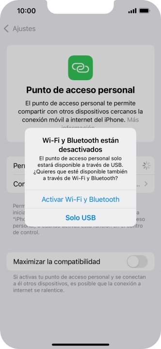 Si el wifi está desactivado, pulsa Activar Wi-Fi y Bluetooth.