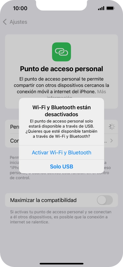 Si el wifi está desactivado, pulsa Activar Wi-Fi y Bluetooth.